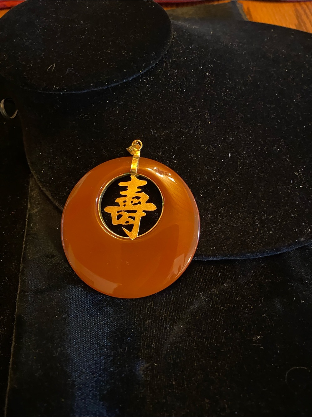 Carnelian Gold Plated Pendant - Picture 3 of 3